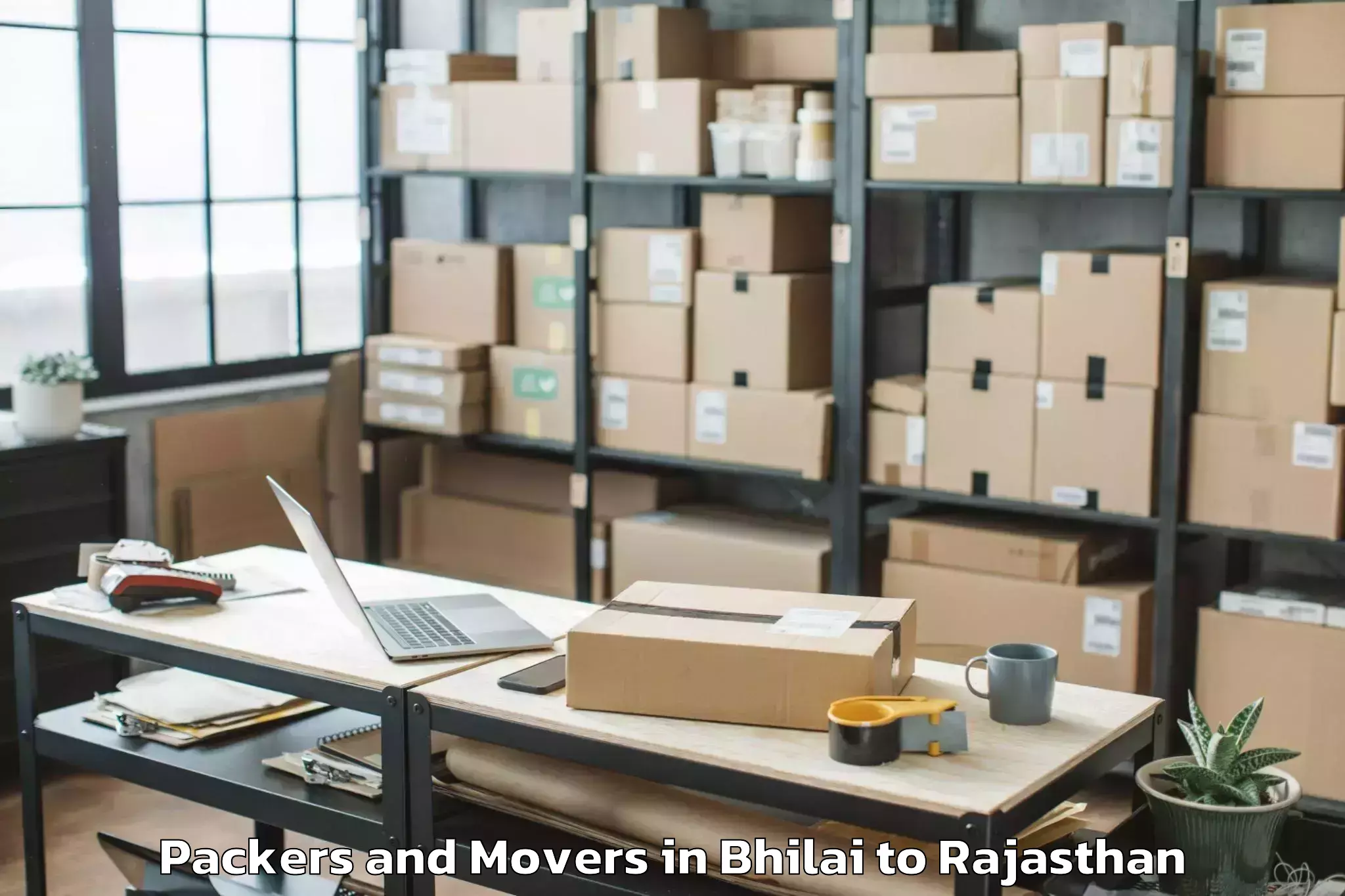 Reliable Bhilai to Kekri Packers And Movers